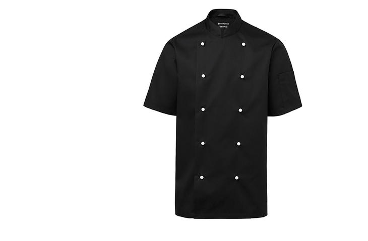 Pavāra krekls melns ar pogām